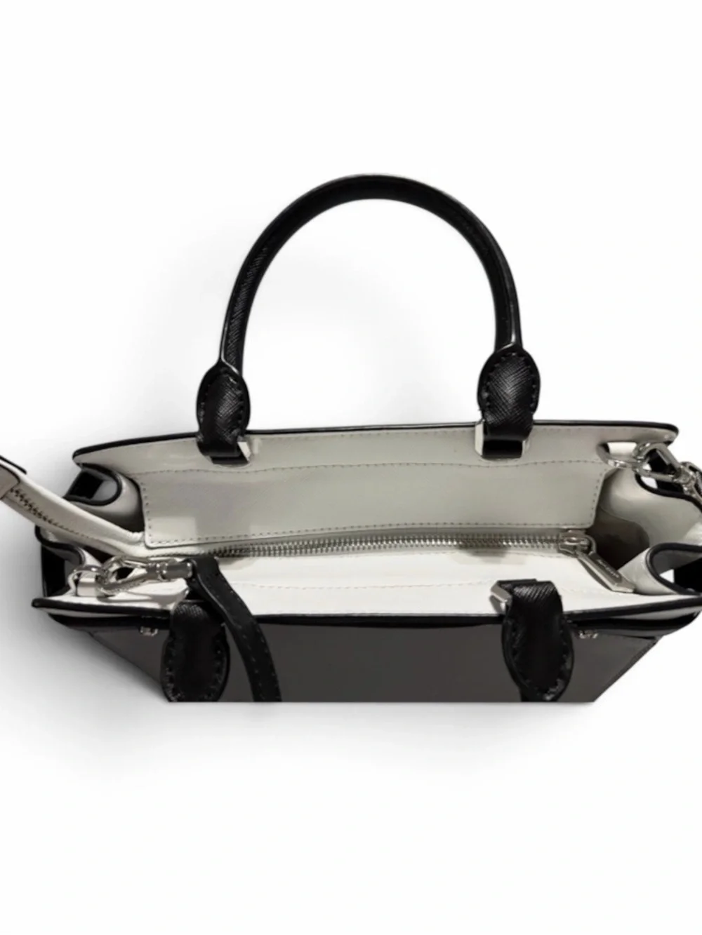 kate spade Silver, White & Black Mini Top-Handle Satchel